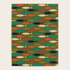 Mid-century Modern Fish in a Green Sea Pattern  Poster Gallery Image 4