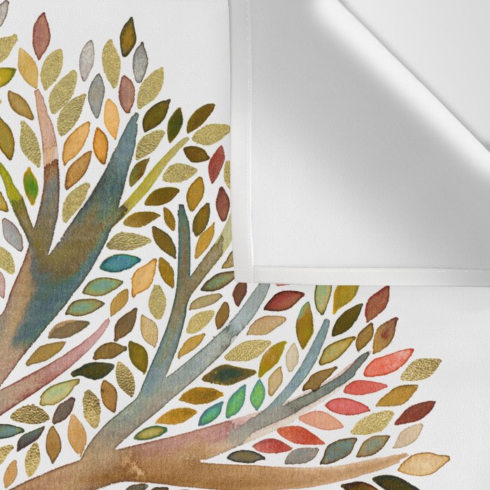 Tree of Life Watercolor - Autumn Wall Tapestry Gallery Image 3