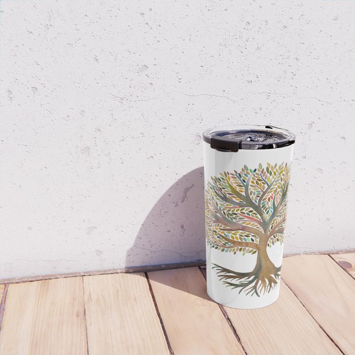 Tree of Life Watercolor - Autumn Travel Mug Gallery Image 4