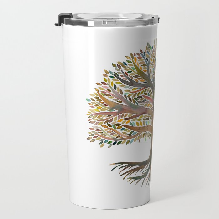 Tree of Life Watercolor - Autumn Travel Mug Gallery Image 3