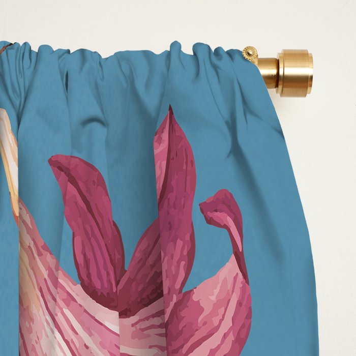 Flowers in Black Vase 1 Window Curtain Gallery Image 2
