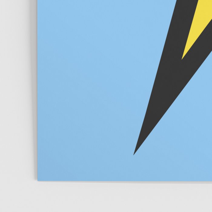 Yellow Lightning Bolt on Bright Blue Poster Gallery Image 3