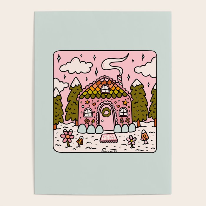 Cancer Zodiac Gingerbread House Poster Gallery Image 1