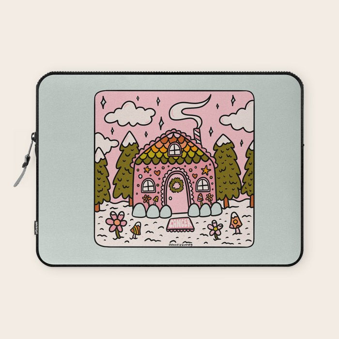Cancer Zodiac Gingerbread House Laptop Sleeve Gallery Image 1