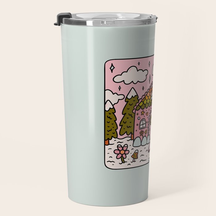 Cancer Zodiac Gingerbread House Travel Mug Gallery Image 3