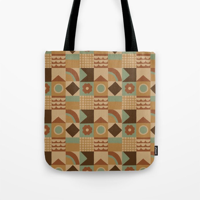 Brown tiles Tote Bag Gallery Image 1