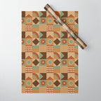 Brown tiles Wrapping Paper Gallery Image 1