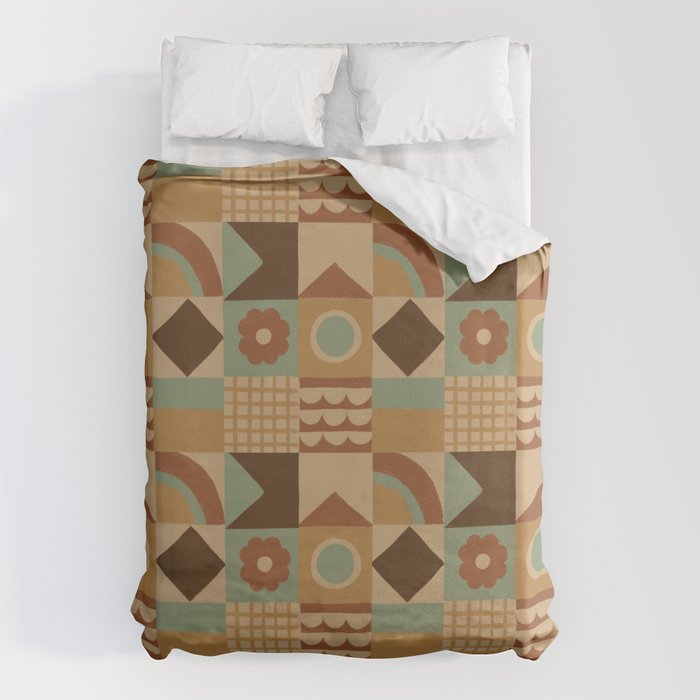 Brown tiles Duvet Cover Gallery Image 6