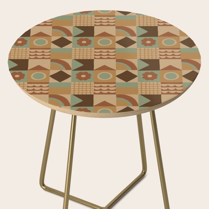 Brown tiles Side Table Gallery Image 2