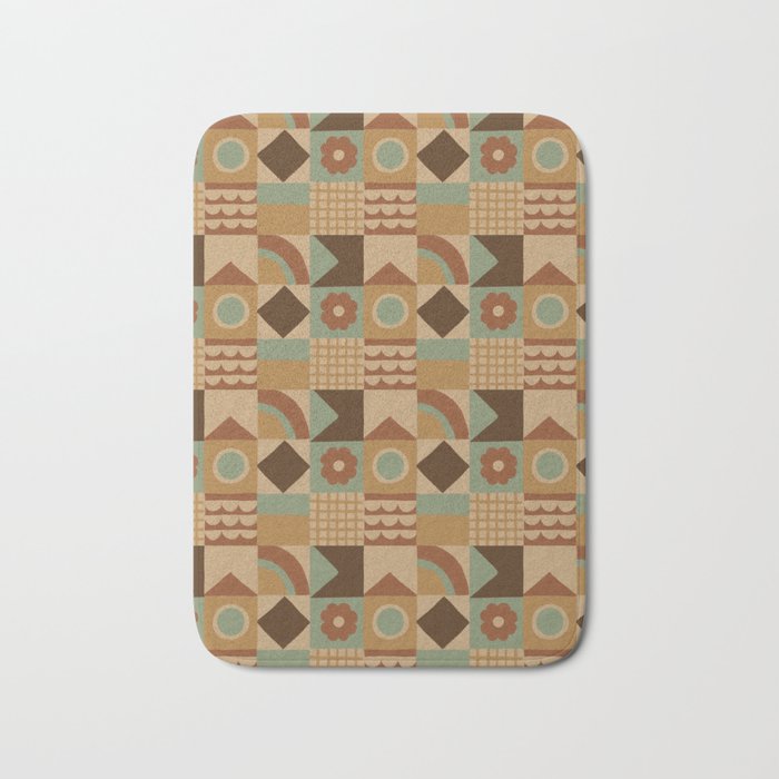 Brown tiles Bath Mat Gallery Image 1