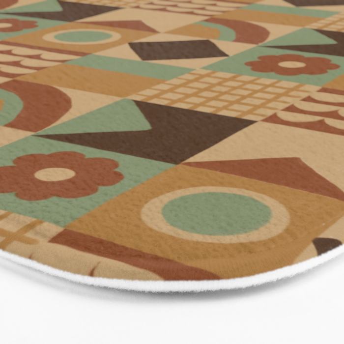 Brown tiles Bath Mat Gallery Image 3