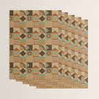 Brown tiles Wrapping Paper Gallery Image 3