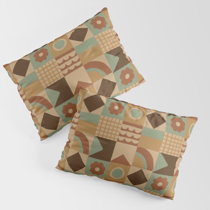 Brown tiles Pillow Sham Gallery Image 1