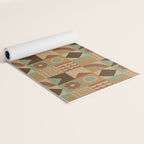 Brown tiles Yoga Mat Gallery Image 2