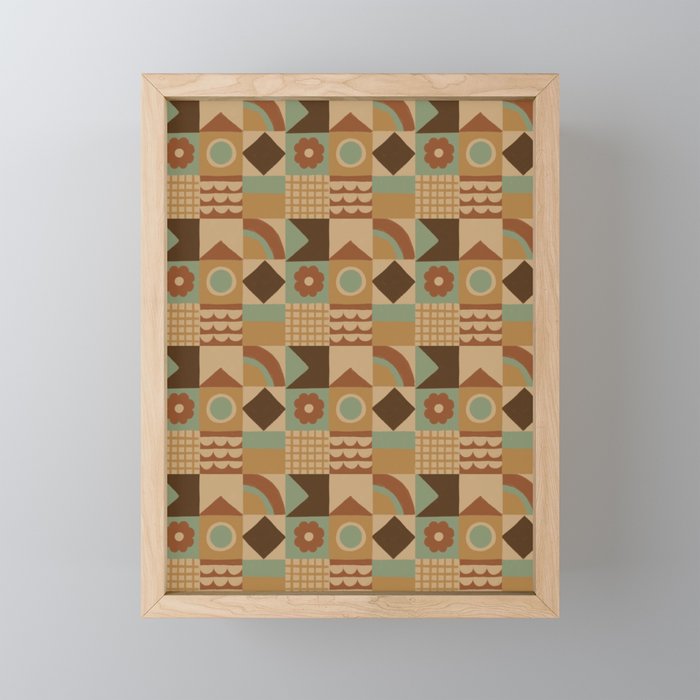Brown tiles Mini Art Print Gallery Image 1