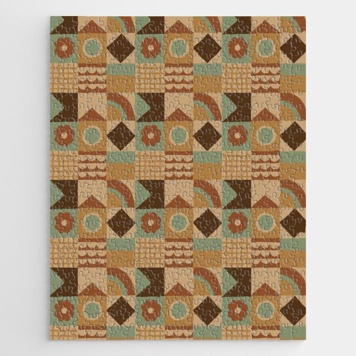 Brown tiles Jigsaw Puzzle Gallery Image 1
