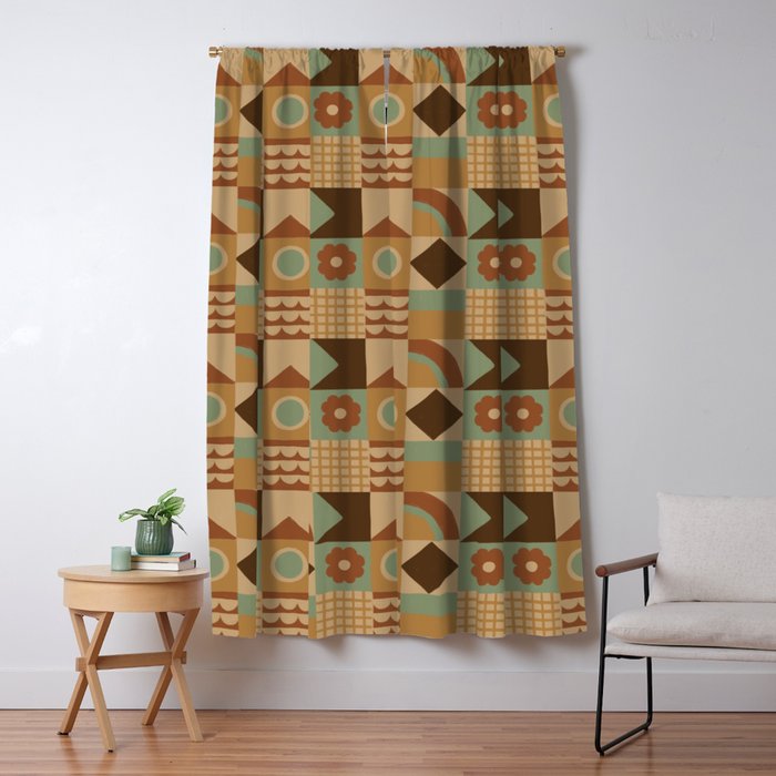 Brown tiles Window Curtain Gallery Image 5