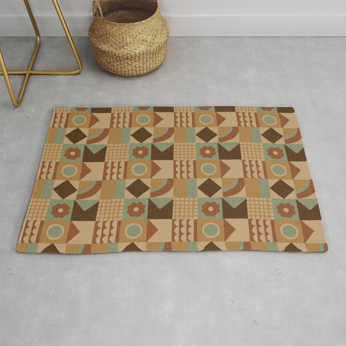 Brown tiles Rug Gallery Image 1