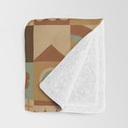 Brown tiles Throw Blanket Gallery Image 3