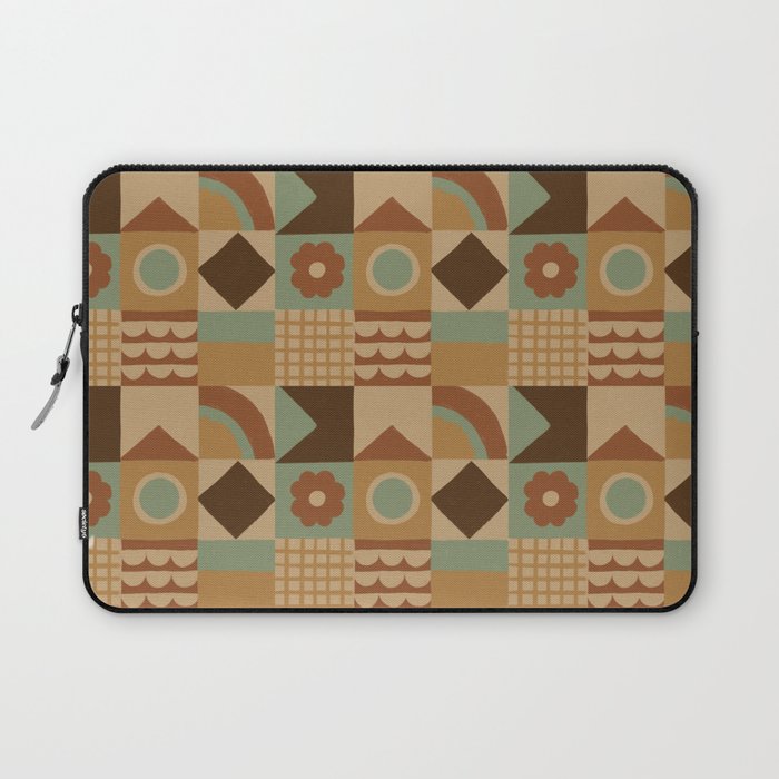 Brown tiles Laptop Sleeve Gallery Image 1