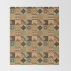 Brown tiles Throw Blanket Gallery Image 2