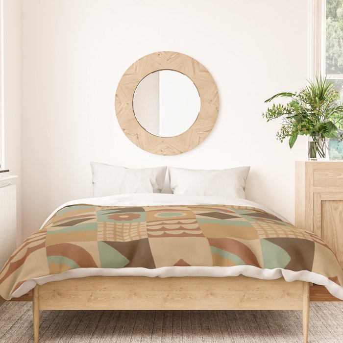 Brown tiles Duvet Cover Gallery Image 3