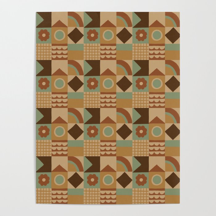 Brown tiles Poster Gallery Image 4