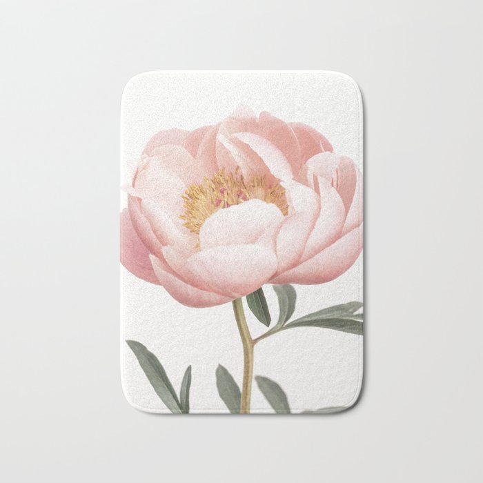 Coral Peony Bath Mat Gallery Image 1