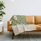 Field Wildflowers Verde Throw Blanket Gallery Image 1