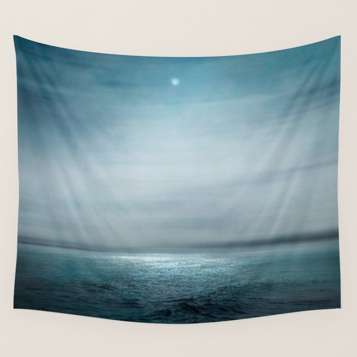 Sea Under Moonlight Wall Tapestry Gallery Image 1