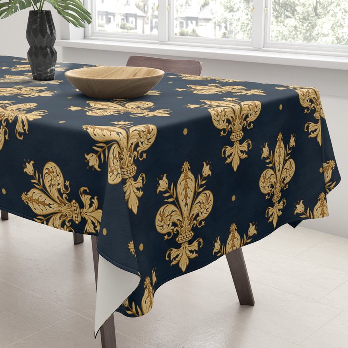 Royal Navy Fleur De Lis Tablecloth Gallery Image 3