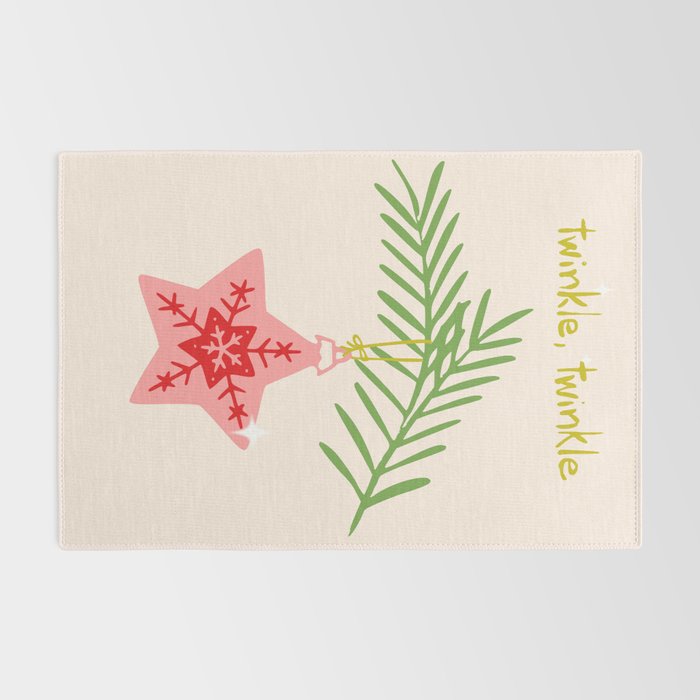 Cheerful twinkle Christmas star Rug Gallery Image 2