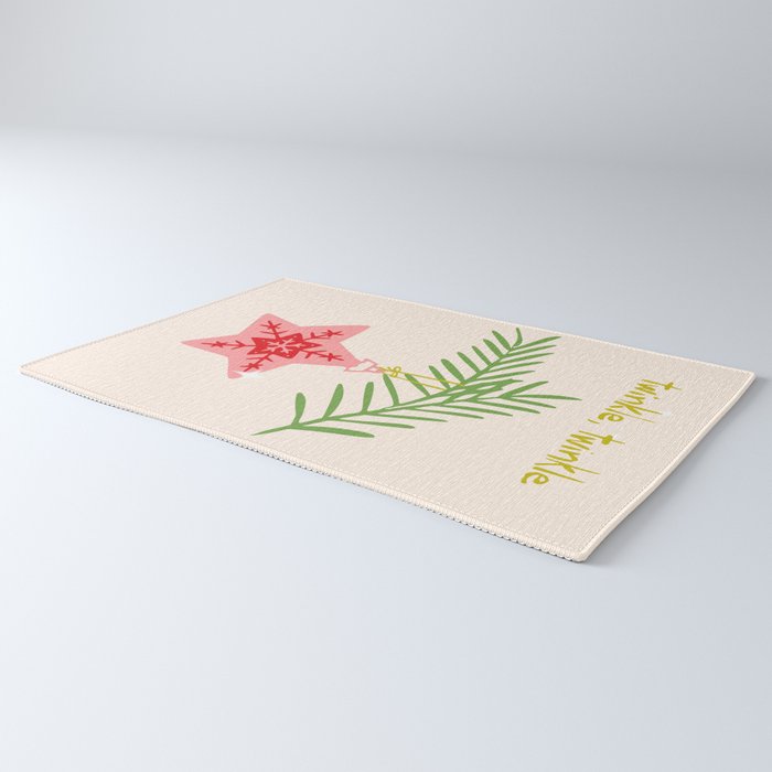 Cheerful twinkle Christmas star Rug Gallery Image 3