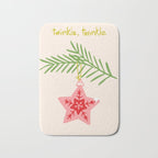 Cheerful twinkle Christmas star Bath Mat Gallery Image 1