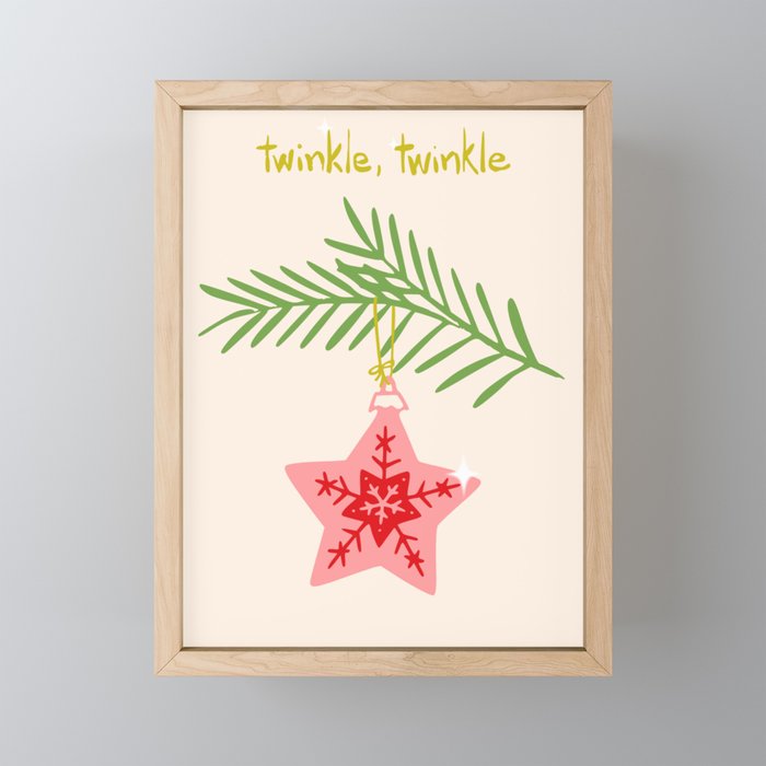 Cheerful twinkle Christmas star Mini Art Print Gallery Image 1