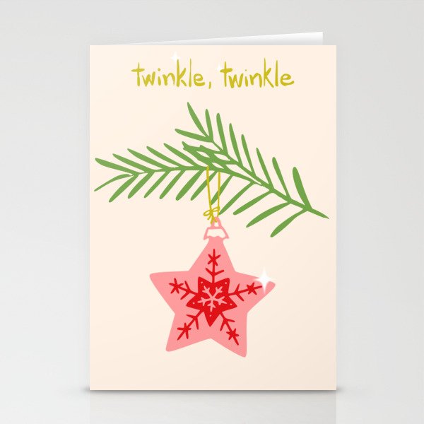 Cheerful twinkle Christmas star Stationery Card Gallery Image 2
