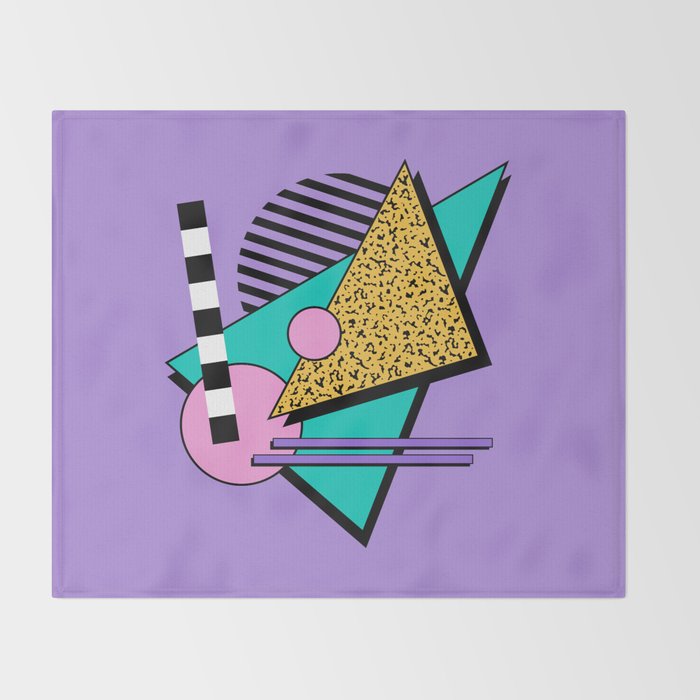 Memphis pattern 103 - 80s / 90s Retro Throw Blanket Gallery Image 2