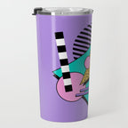 Memphis pattern 103 - 80s / 90s Retro Travel Mug Gallery Image 3