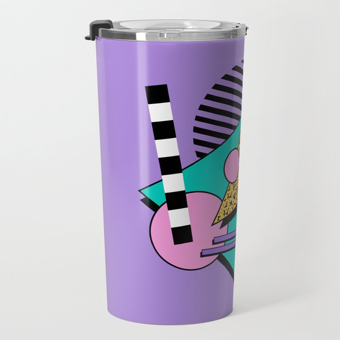 Memphis pattern 103 - 80s / 90s Retro Travel Mug Gallery Image 3