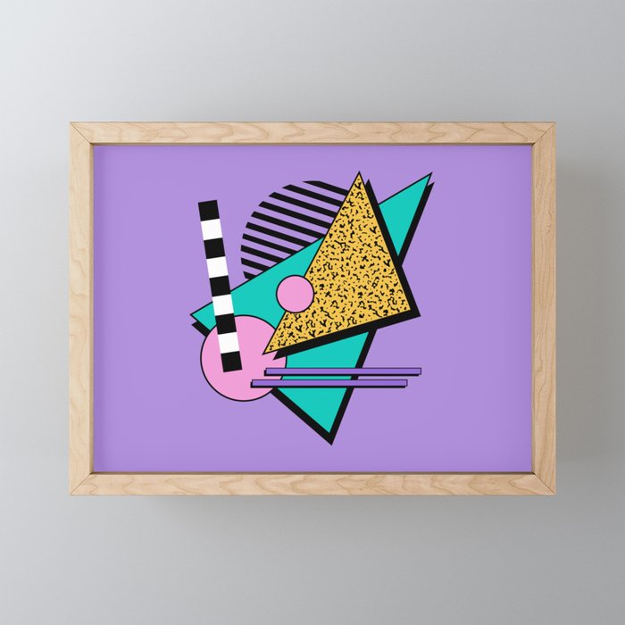 Memphis pattern 103 - 80s / 90s Retro Mini Art Print Gallery Image 1