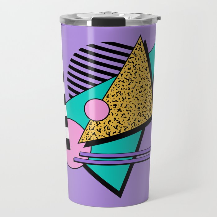Memphis pattern 103 - 80s / 90s Retro Travel Mug Gallery Image 1