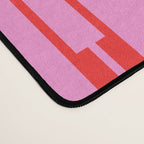 Bright Geo Chain Block Stripe Vertical Pattern Preppy Pink and Red Desk Mat Gallery Image 4
