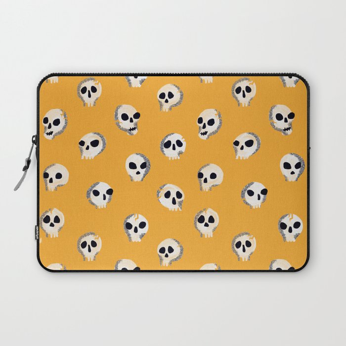 Spooky Skulls - Marigold Laptop Sleeve Gallery Image 1