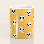 Spooky Skulls - Marigold Coffee Mug Gallery Image 4