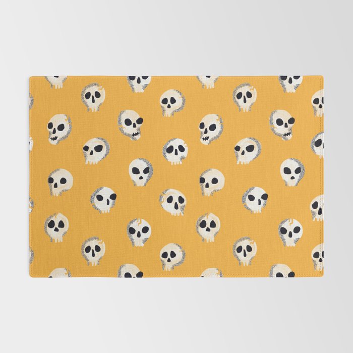 Spooky Skulls - Marigold Rug Gallery Image 2