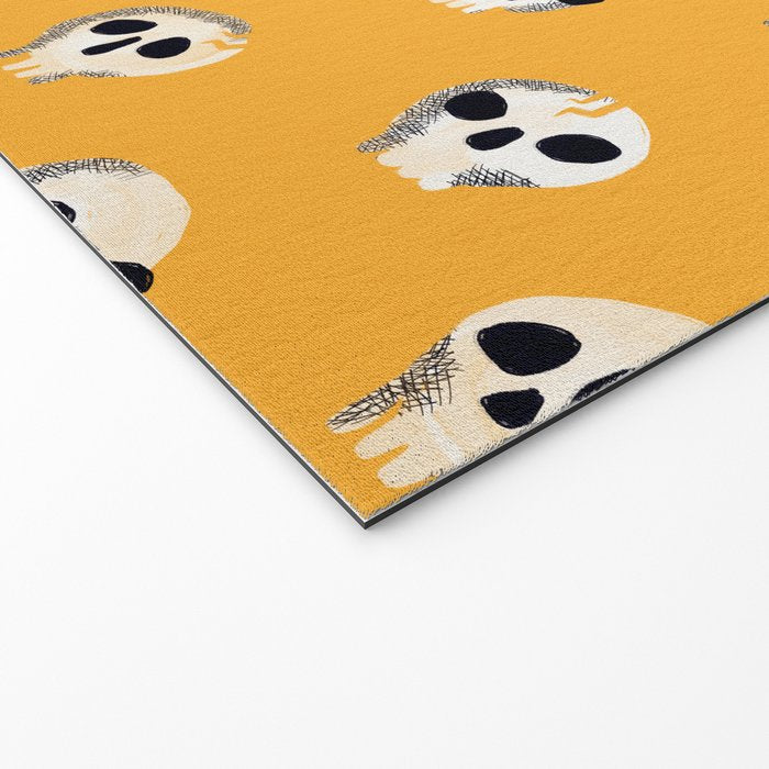 Spooky Skulls - Marigold Welcome Mat Gallery Image 2