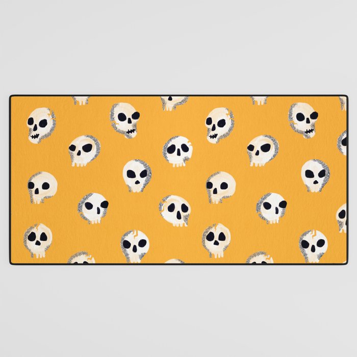Spooky Skulls - Marigold Desk Mat Gallery Image 3