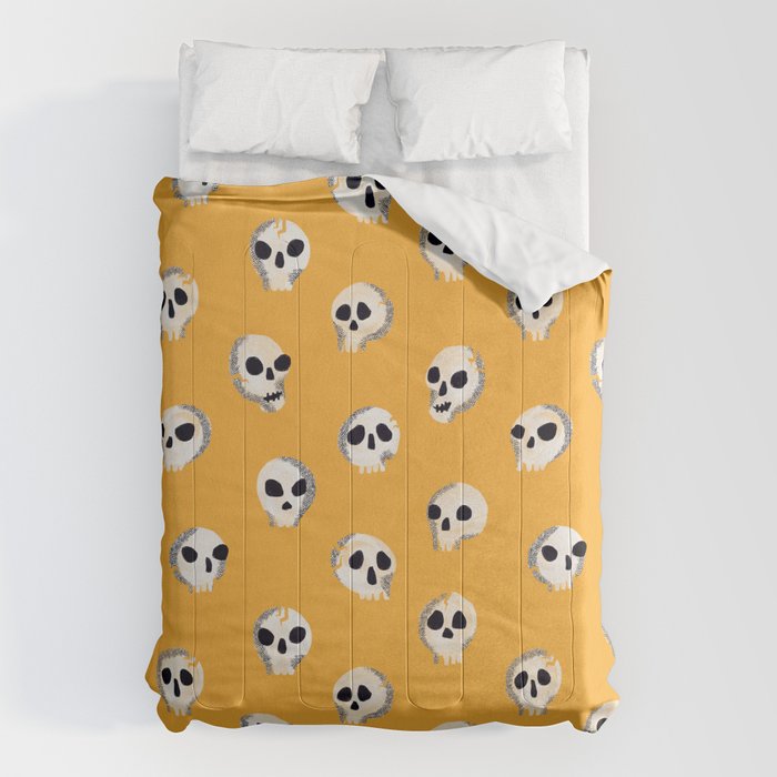 Spooky Skulls - Marigold Comforter Gallery Image 6