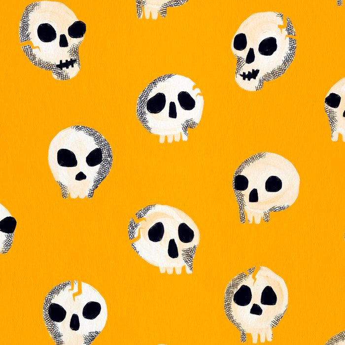 Spooky Skulls - Marigold Coffee Mug Gallery Image 2