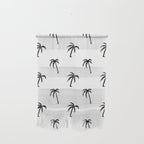 Black and white tropical palm tree pattern Wall Hanging Gallery Image 1
